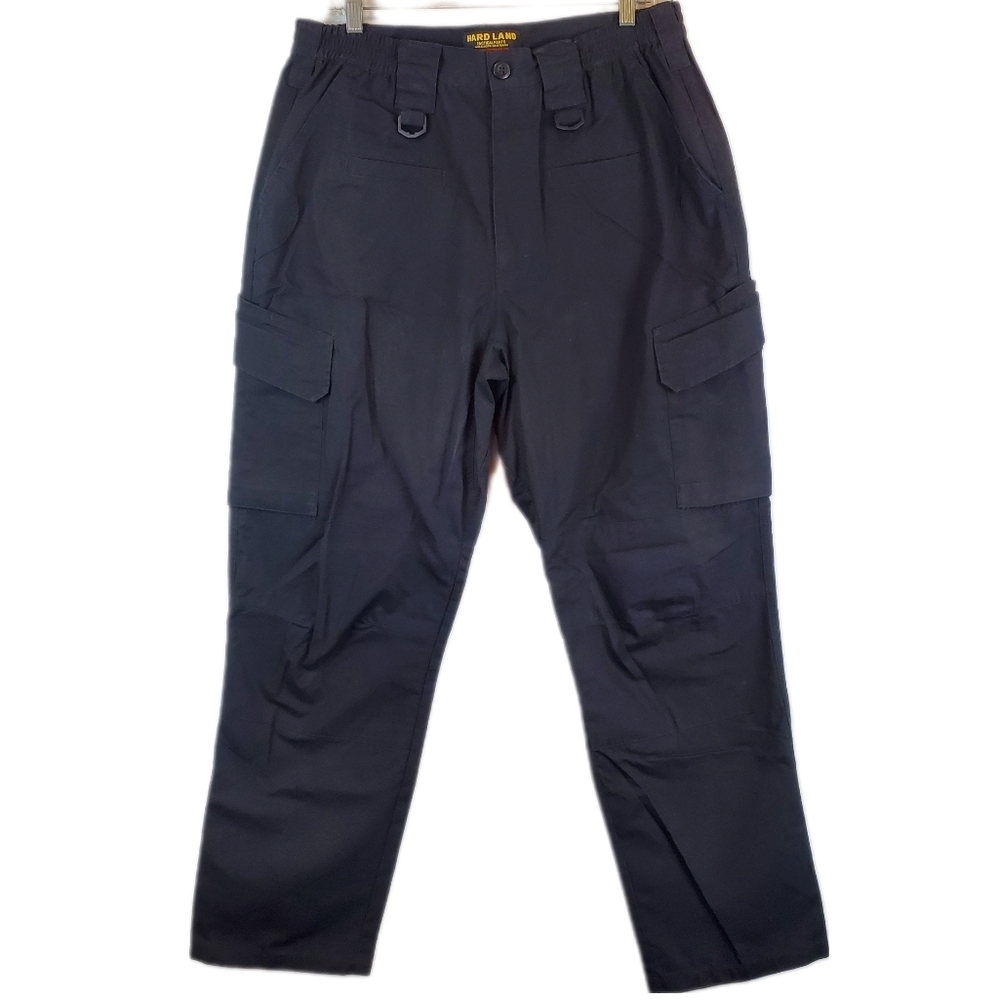 Hard Land Tactical Ripstop Black Cargo Pants Size 36x32 Mens Military Outdoor